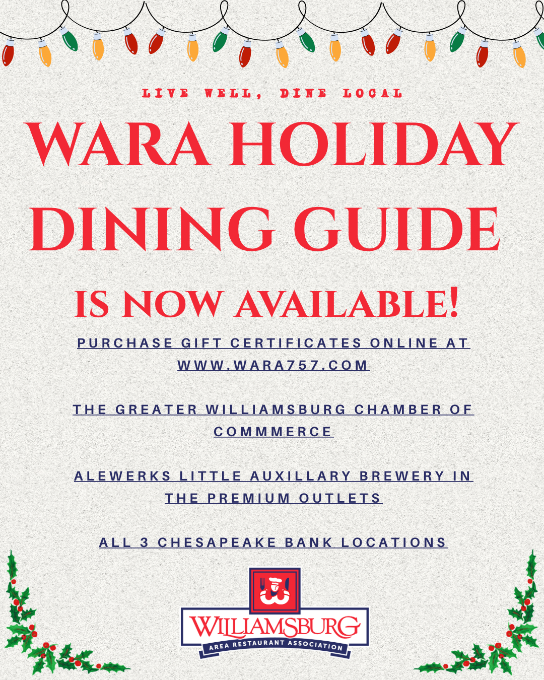 Copy of WARA HOLIDAY DINING GUIDE
