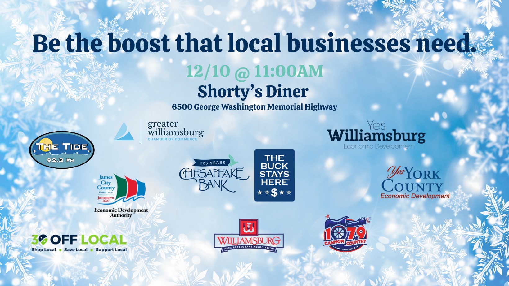 The Buck Stays Here Boost Event 12/10